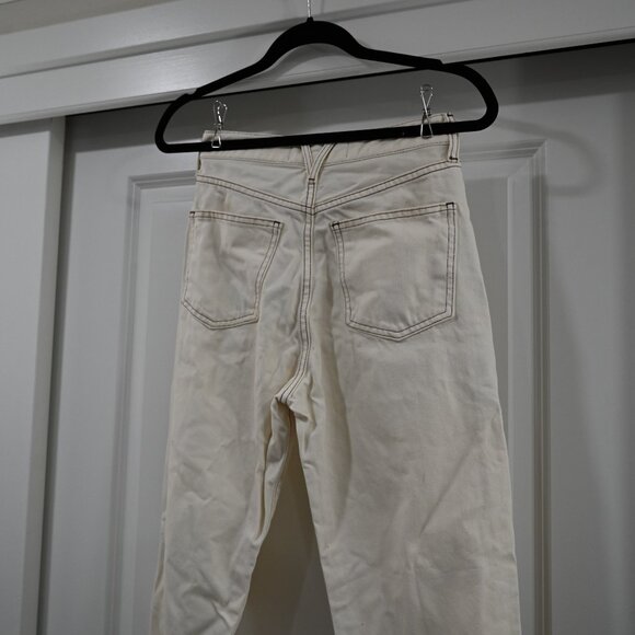 Veronica Beard Size 25 Blake Classic Straight High Rise Jeans in Ecru - Picture 5 of 8
